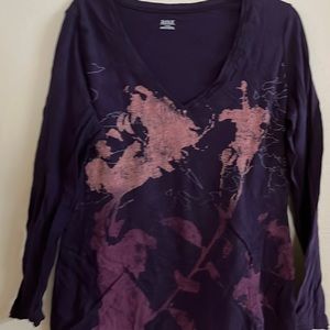 a.n.a Purple and Pink Blouse